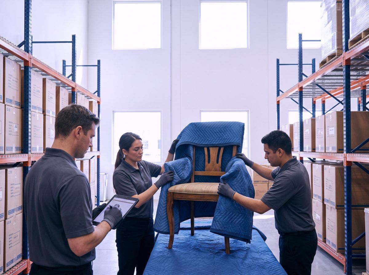 Restoration crew documenting contents during a pack-out